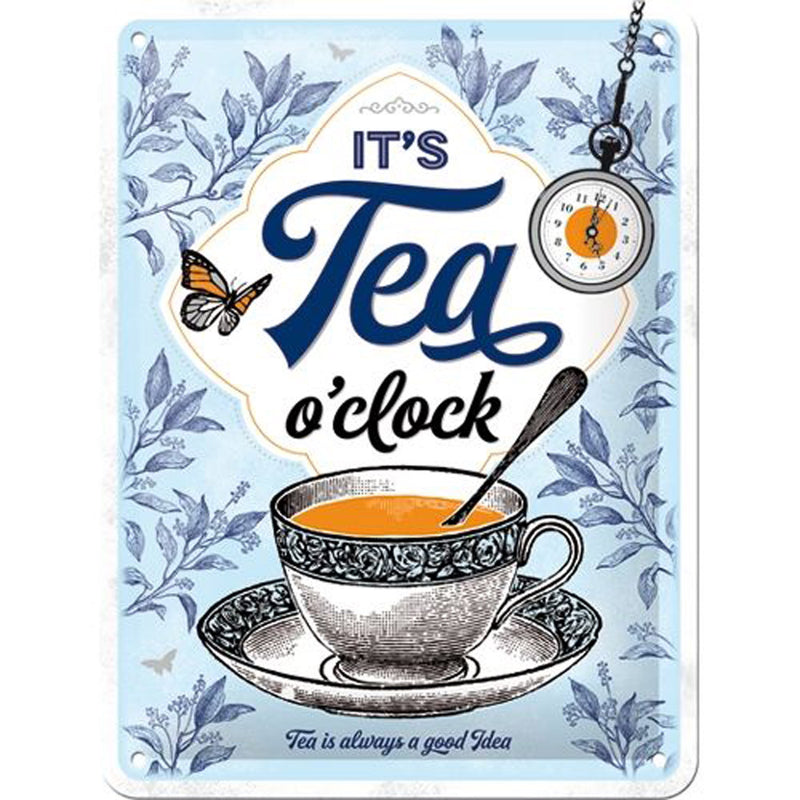 Nostalgic-Art Small It's Tea O'Clock Sign (15x20cm)