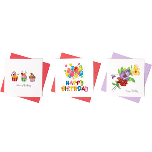 Happy Birthday Quilled Greeting Card