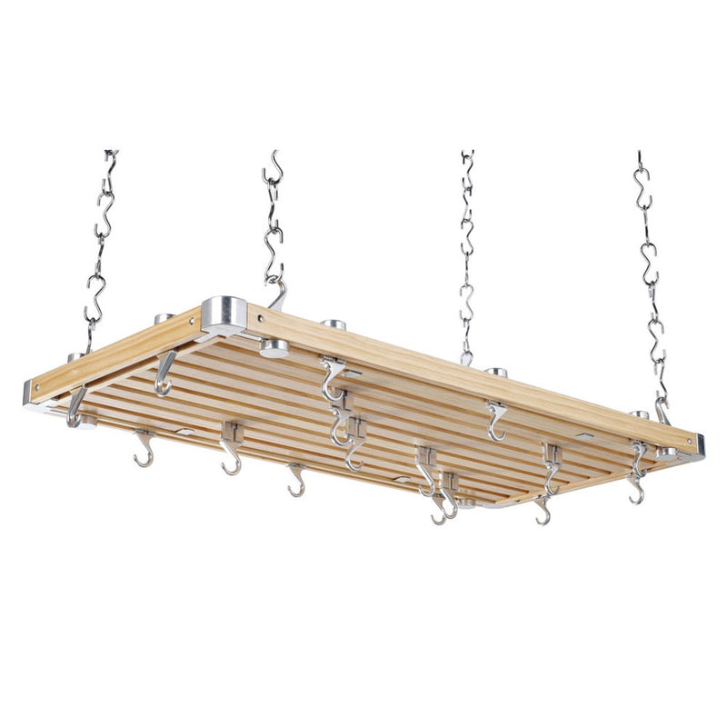 Hahn Large Rectangular Wooden Ceiling Rack (Natural)