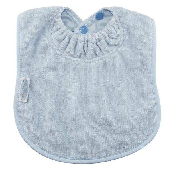 Silly Billyz Large Towel Plain Bib (Dusty Blue)