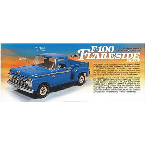 1966 Ford F-100 Flareside Pickup Plastic Kit 1:25 Scale