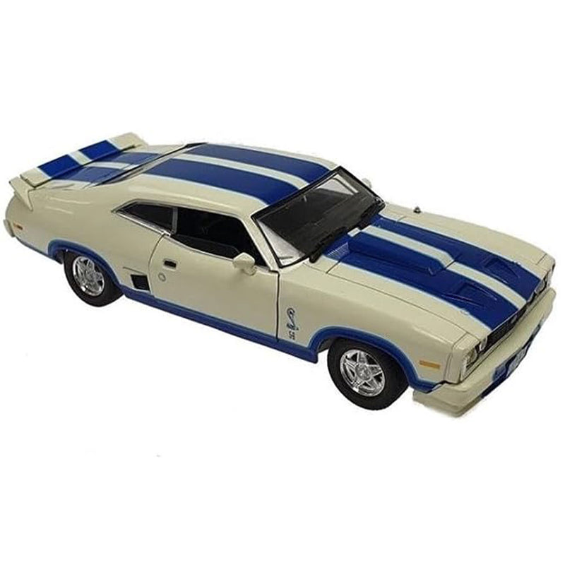 Ford Falcon med Blue Stripe 1:32 Modelbil (vit)