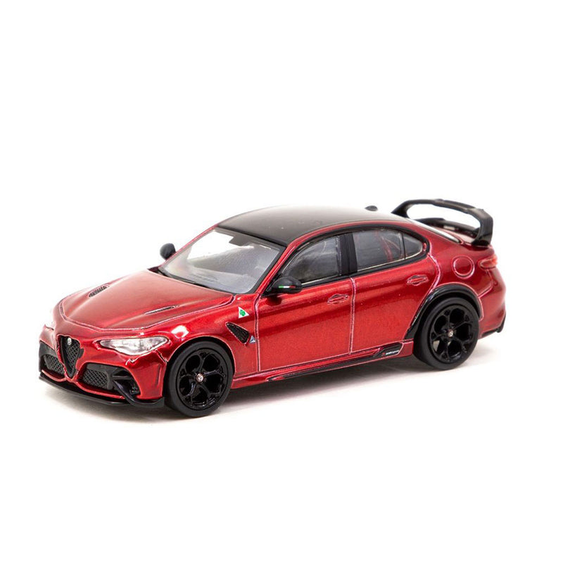 Alfa Romeo Giulia 1/64 skalmodell (metallröd)