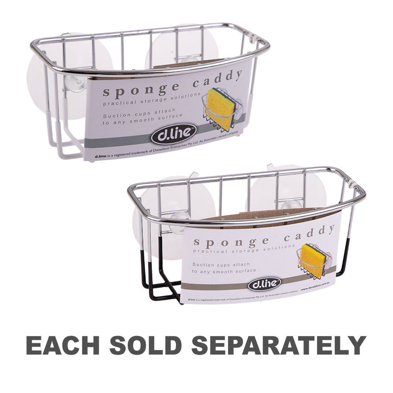 D.Line Sponge Caddy Chrome/PVC with Suction Cups