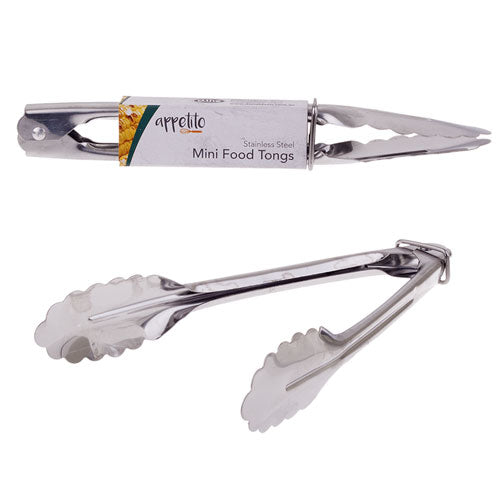 Appetito Stainless Steel Mini Tongs 18cm