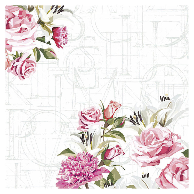 Paper+Design Rose Print Luncheon -lautaset