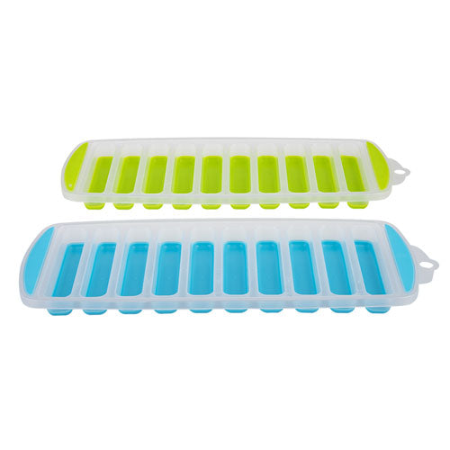 Appetito Easy Release 10-Cube Stick Ice Tray 2pc (Blue/Lime)