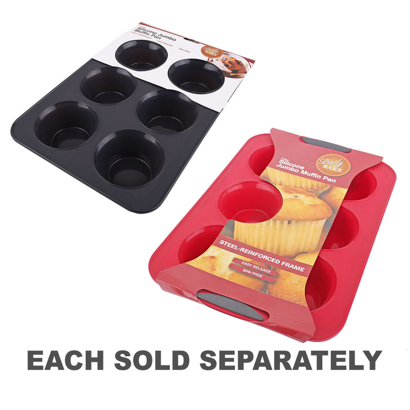 Daily Bake Silicone 6-Cup Jumbo Muffin Pan