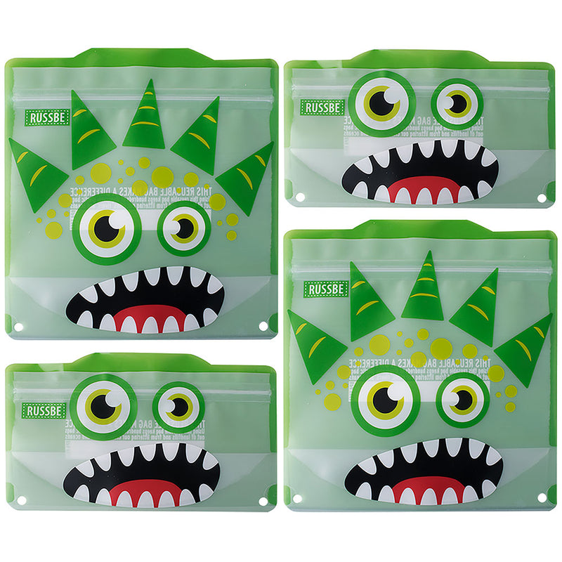 Russbe Monster Snack/Sandwich -laukut 4kpl