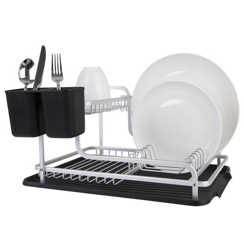 D.Line Aluminium 2-Tier Dish Rack with Draining Board