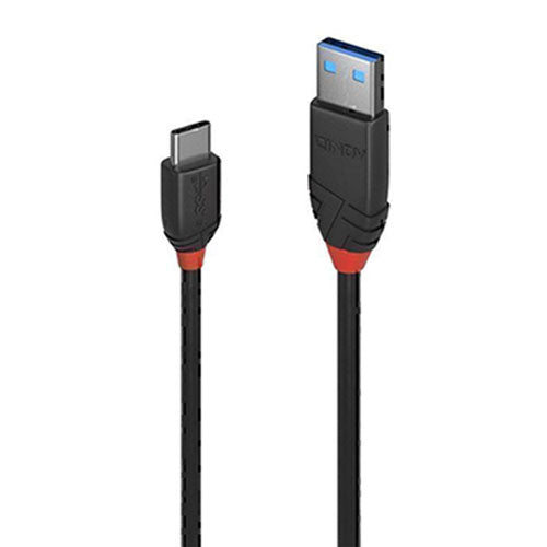 Lindy USB-C 3.1 to USB-A Cable 3A Black Line