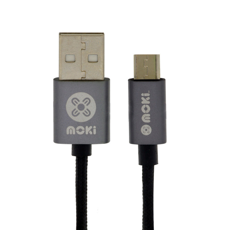 Moki geflochtenes Micro-USB-Sackgutkabel (schwarz)