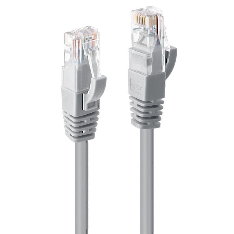 Lindy Cat6 U/UTP Gigabit -verkkokaapeli (harmaa)