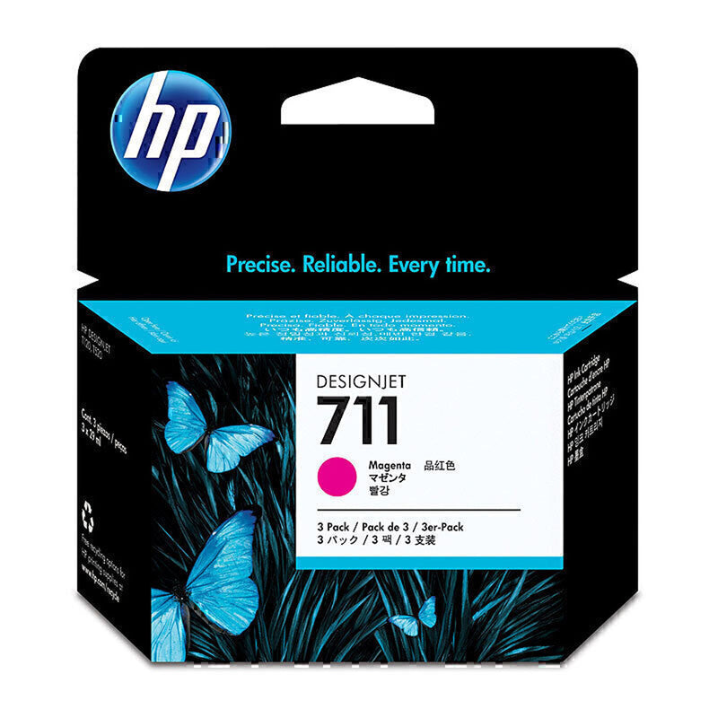 HP 711 mustepatruuna 29ml 3PK