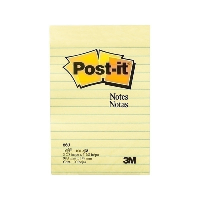 Post-it Canary gul fodrade anteckningar 12pk