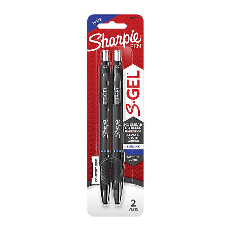 Sharpie -sisäänvedettävä geelikynä 0,7 mm 2pk (laatikko 6)