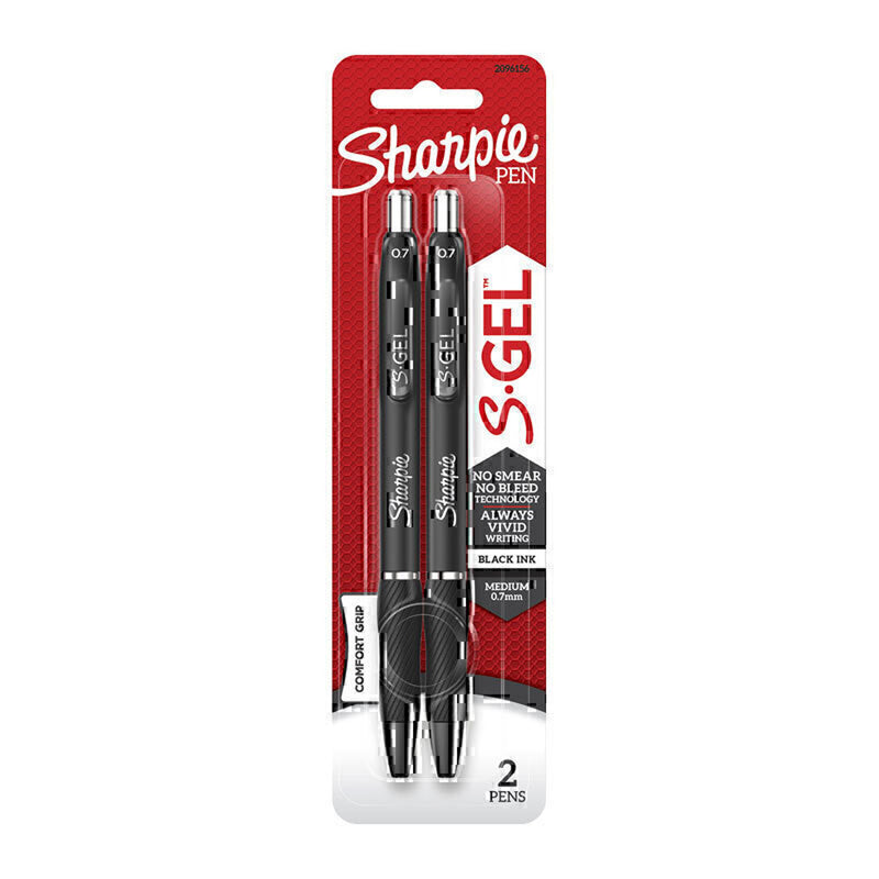 Sharpie -sisäänvedettävä geelikynä 0,7 mm 2pk (laatikko 6)