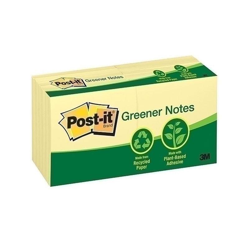 Post-it Greener Notes 12PK (Kanarian keltainen)