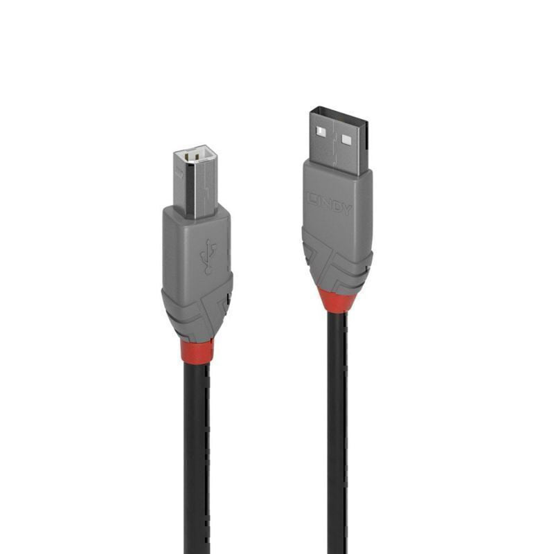 Lindy USB-A 2.0 USB-B-kaapeli Anthra Line