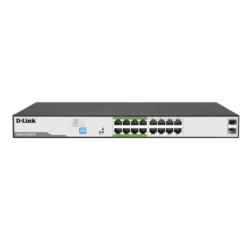 D-Link Gigabit Poe Switch med 2 Uplink-portar