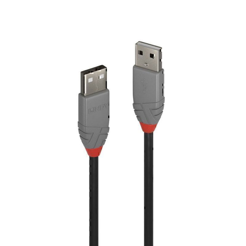 Lindy USB-A 2.0 -kaapelin anthra-linja