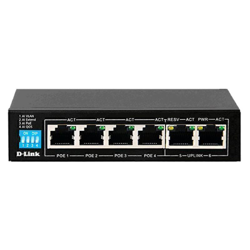 D-Link Poe Switch w/ pitkä ulottuvuusportti