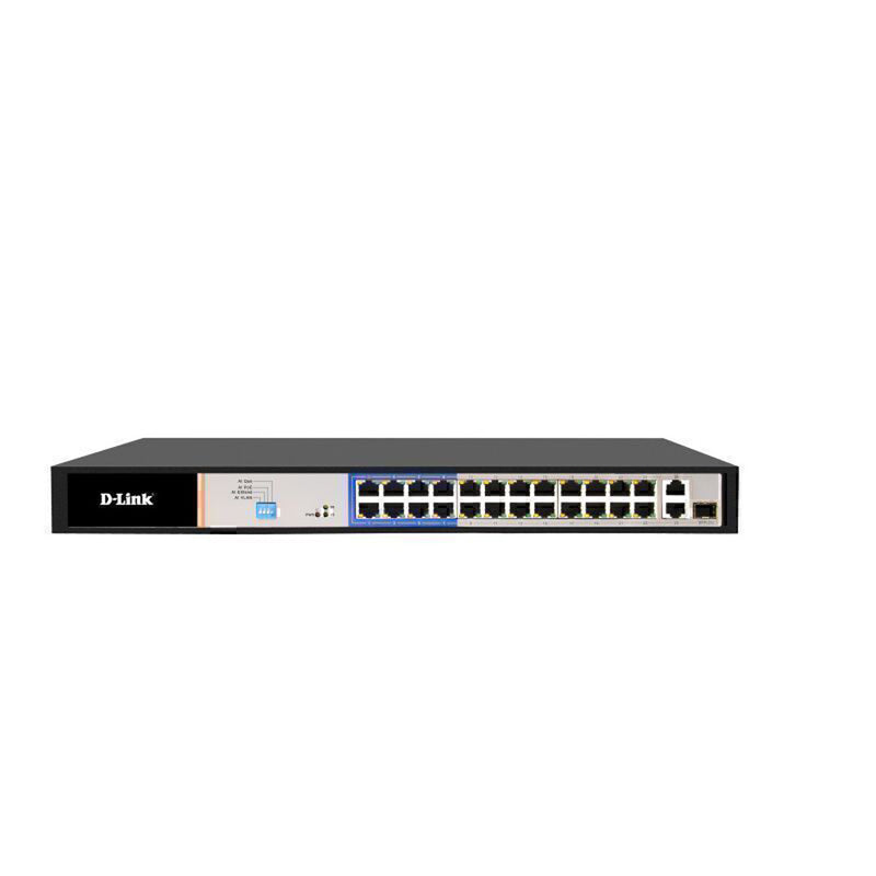 D-Link Poe Switch w/ pitkä ulottuvuusportti