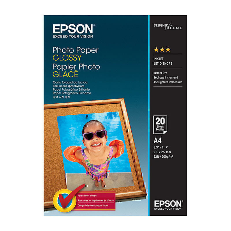 Epson kiiltävä valokuvapaperi 20pc