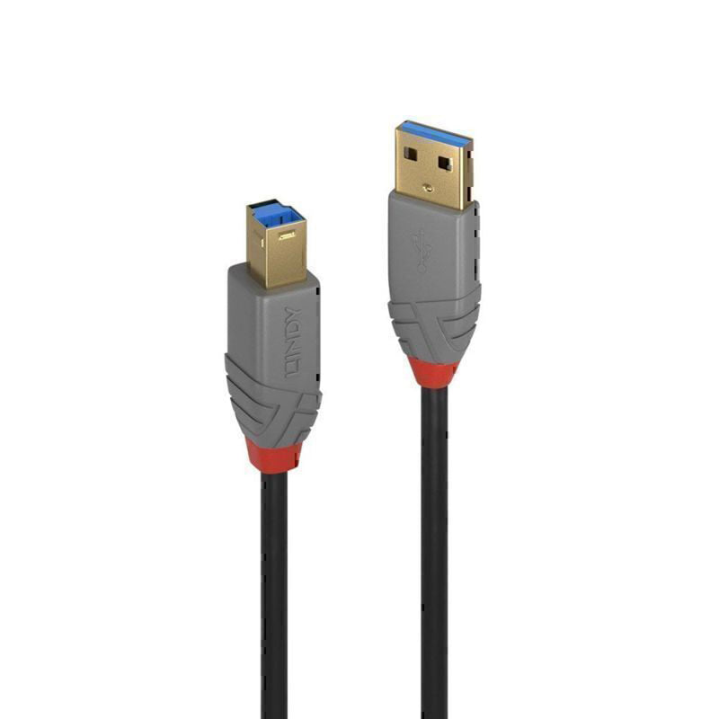 Lindy USB-A 3.0 USB-B-kaapeli Anthra Line