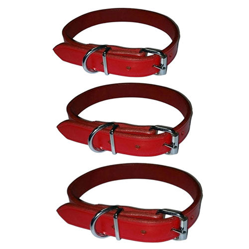 Leather Plain Collar (Red)