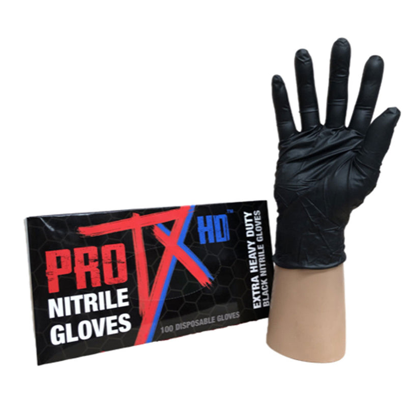 Pro TX HD Heavy Duty Nitriil -hansikkaat 100kpl (musta)