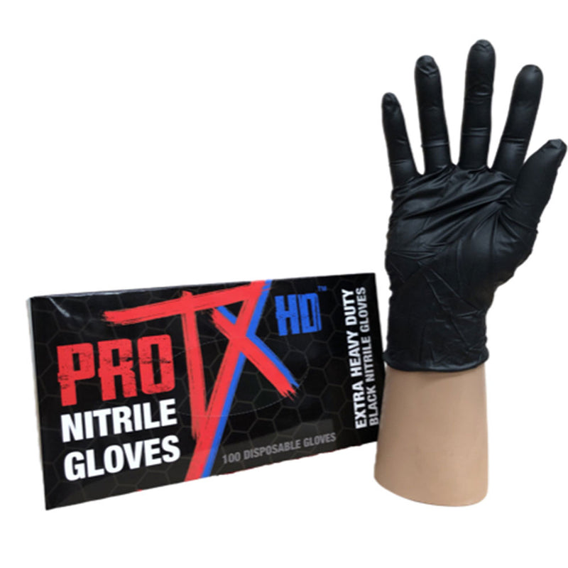 Pro TX HD Heavy Duty Nitriil -hansikkaat 100kpl (musta)