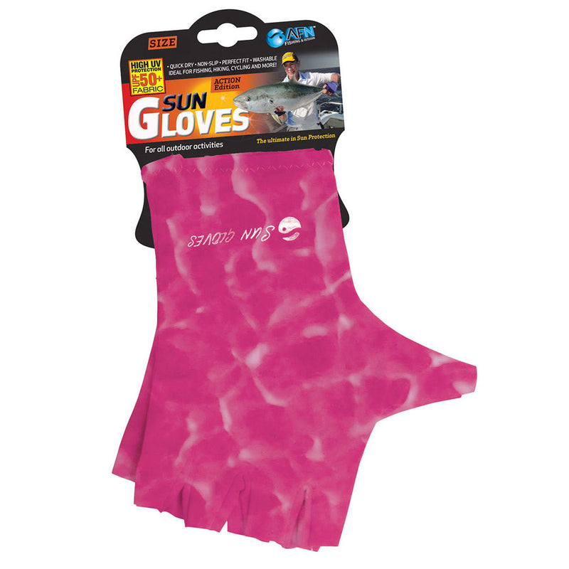 Water Print Sun Glove Small (Pink)