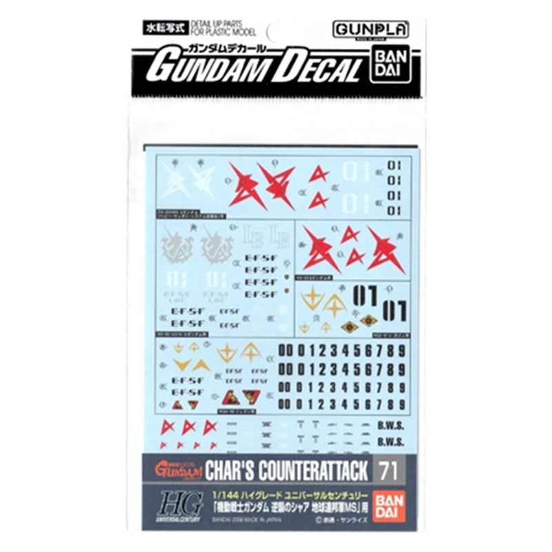 Gundam Decal Chars Counterattack-Modell