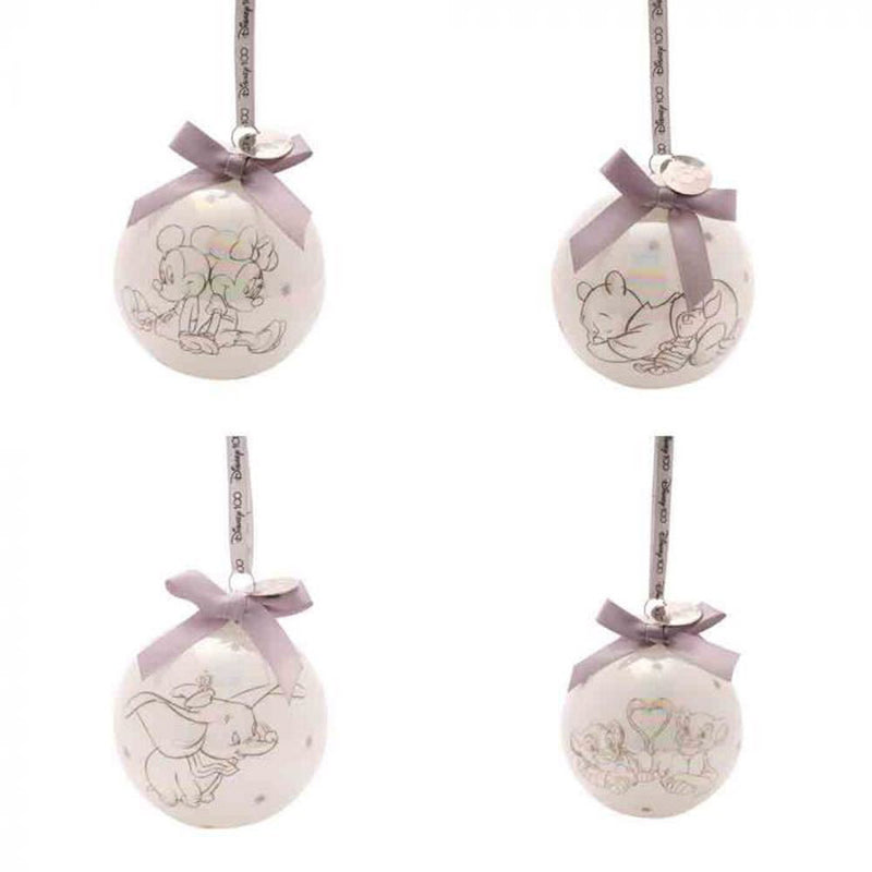 Disney 100 Love Christmas Baubles (Set of 4)