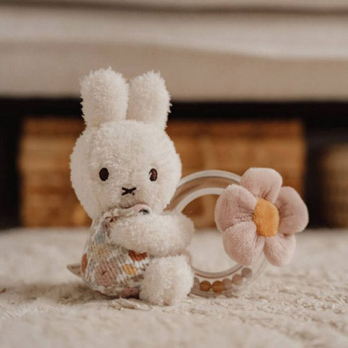 Miffy Vintage Flowers Ring Rattle