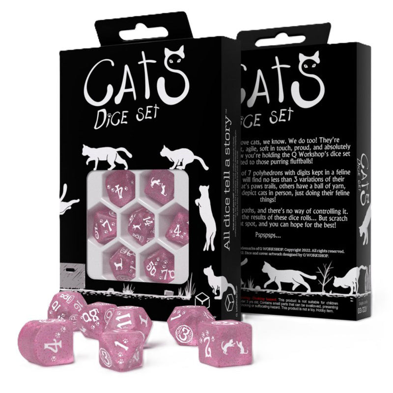 Q Workshop Cats Modern Dice -sarja 7kpl