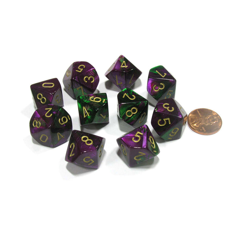 Chessex D10 -polyedrinen noppaa (paketti 10)