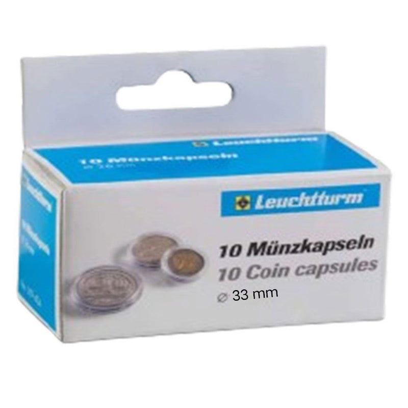 Leuchtturm-kolikkikapselit 10PK (koosta 30-39)