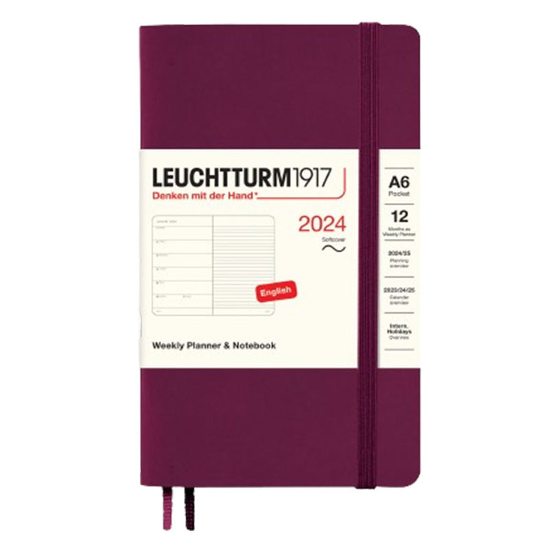 2024 A6 viikon Pocket Planner & Notebook (Softcover)