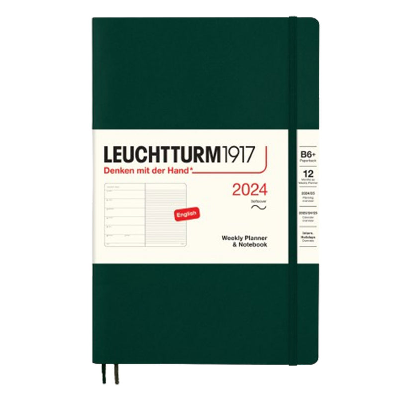 2024 B6+ Weekly Planner & Notebook (Pehmeäkantinen)