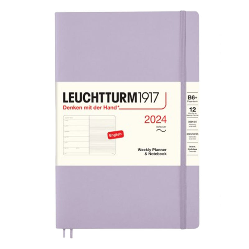 2024 B6+ Weekly Planner & Notebook (Pehmeäkantinen)