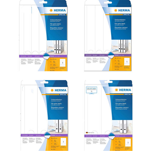 Herma File Spine Labels A4 25pc (White)