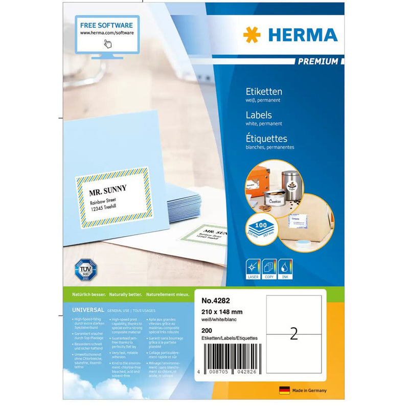 Herma Premium Labels A4 210mm 100pc