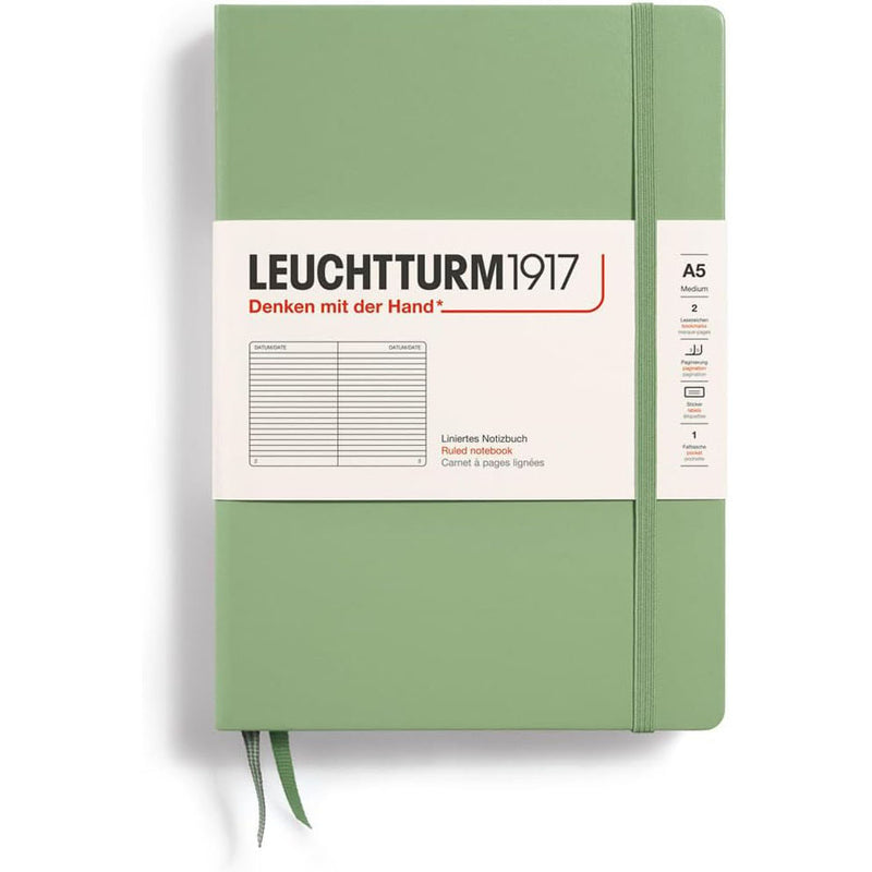 Leuchtturm Hardcover Ruled Notebook A5 (Green)