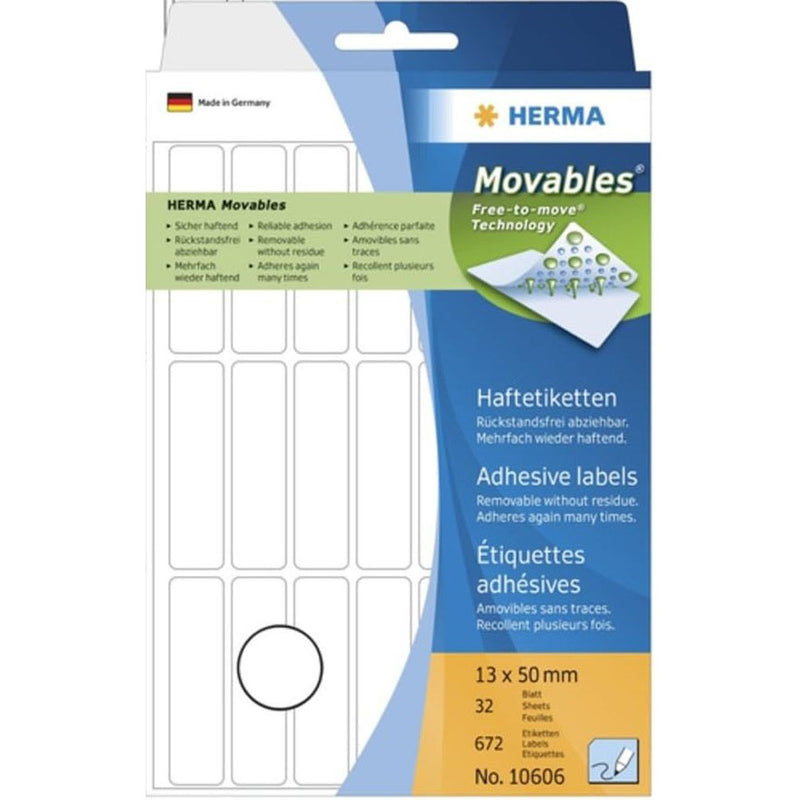 Herma Removable Multi-Purpose Labels 24pc (White)