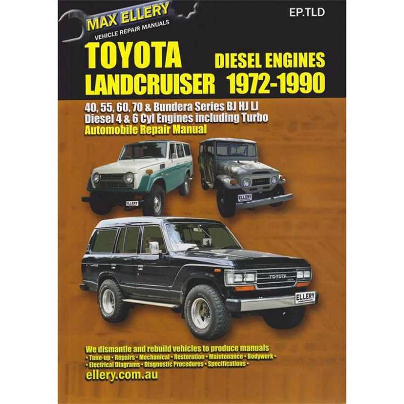 Toyota Landcriuser 1972-1990 Diesel Automobile Repair Manual