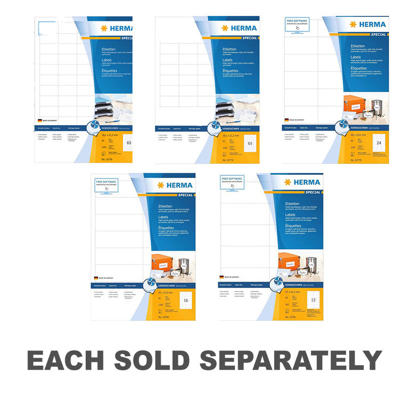Herma Inkjet Labels A4 80pc