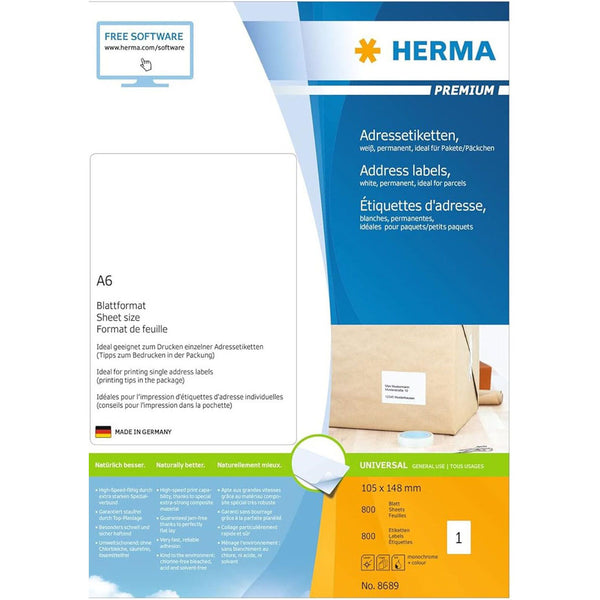 Herma Premium Address Labels A6 800pc (148x105mm)