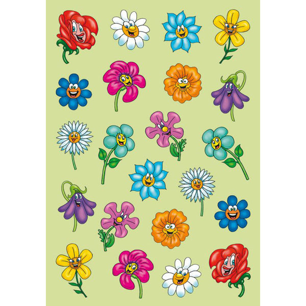 Herma Funny Flower Faces Puffy Sticker